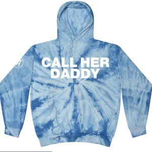 Call Her Daddy blue tie dye hoodie sweatshirt